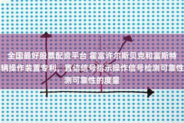 全国最好股票配资平台 霍富许尔斯贝克和富斯特申请车辆操作装置专利，置信信号指示操作信号检测可靠性的度量